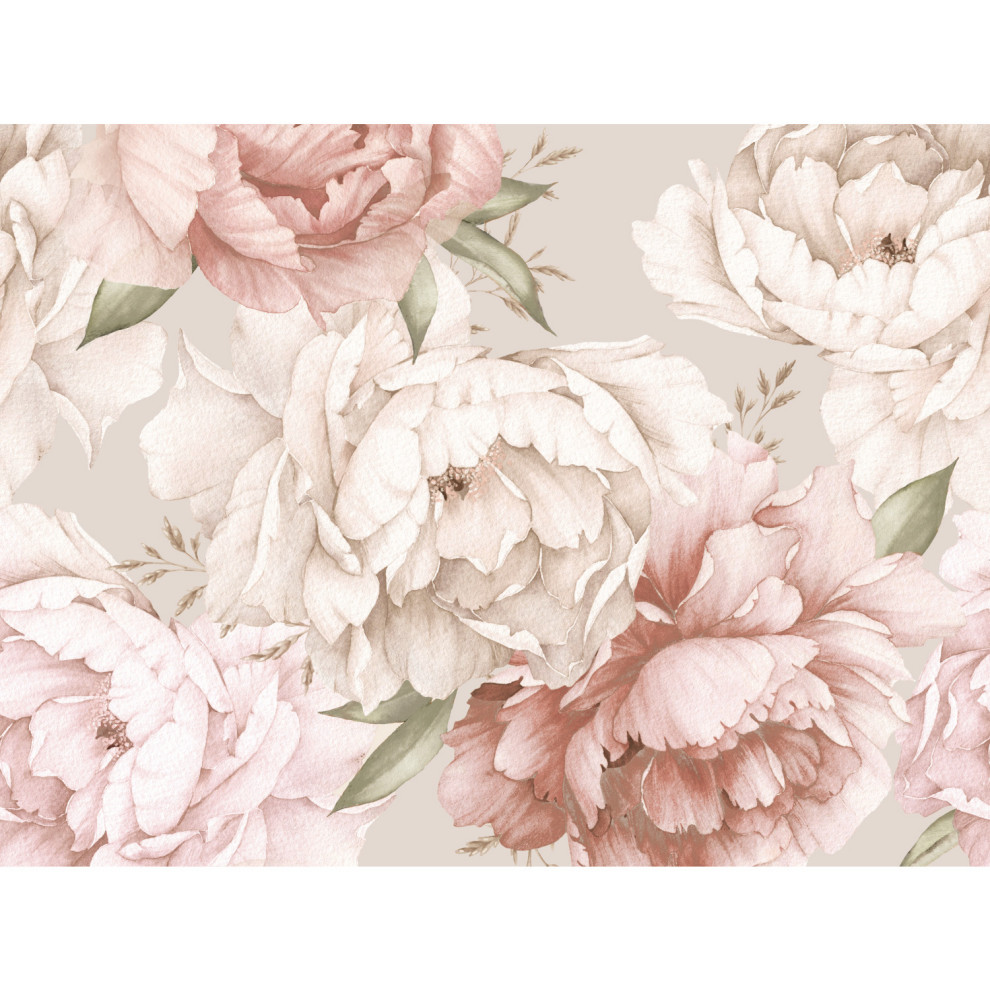 Mr. Kate Watercolor Floral Peel and Stick Wallpaper Mural