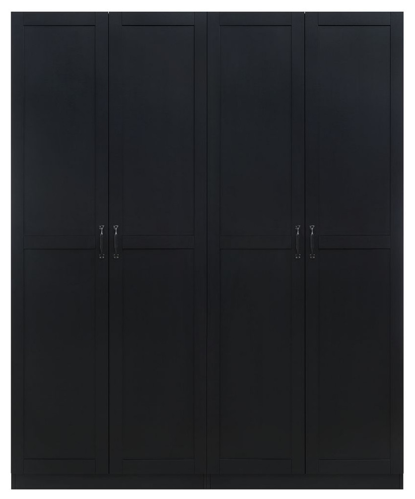 Hopkins Modern Freestanding Storage Closet, 2Piece Transitional