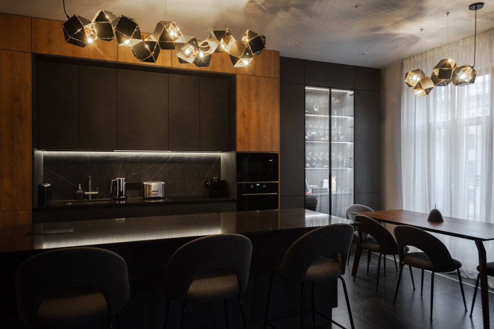 Просторная квартира в серых цветах