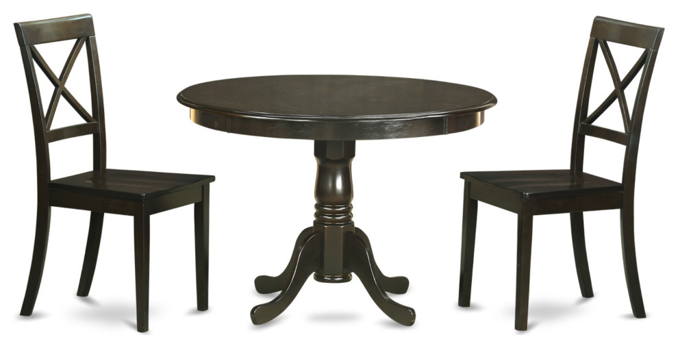 3Piece Kitchen Table Set, Table and 2 Dining Chairs Traditional