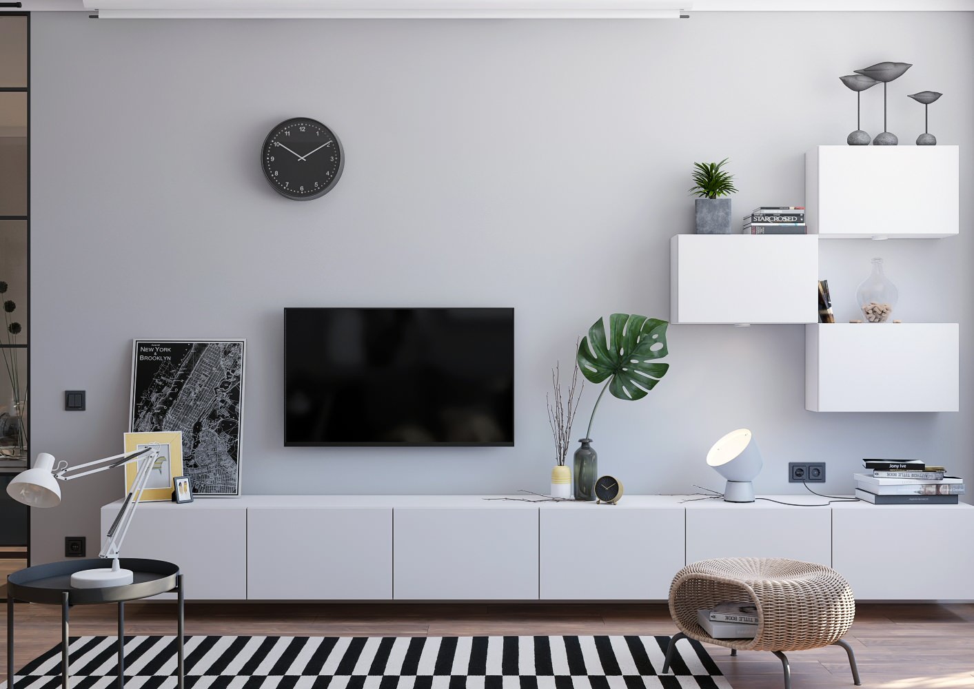 Двухкомнатная квартира в скандинавском стиле, Москва