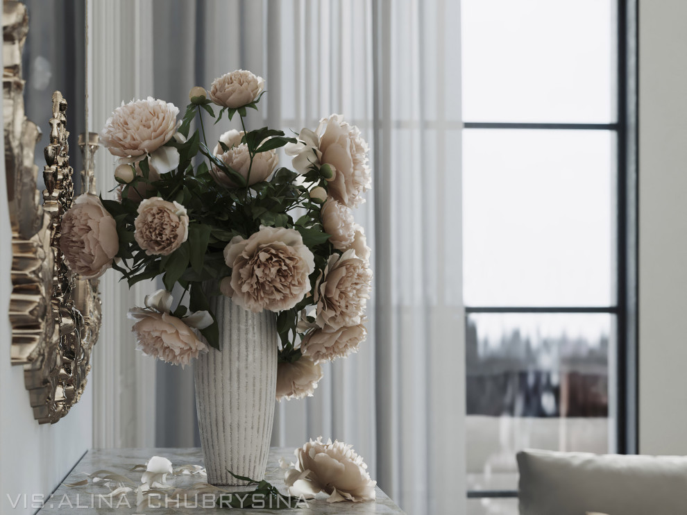 Гостиная с элементами классики