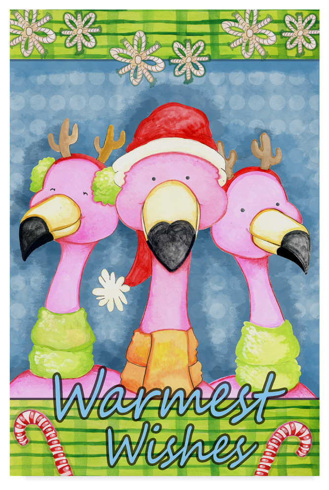 Valarie Wade 'Flamingo Party' Canvas Art, 24"x16"