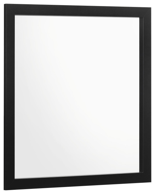 Kendall Square Dresser Mirror Black Transitional Wall Mirrors by