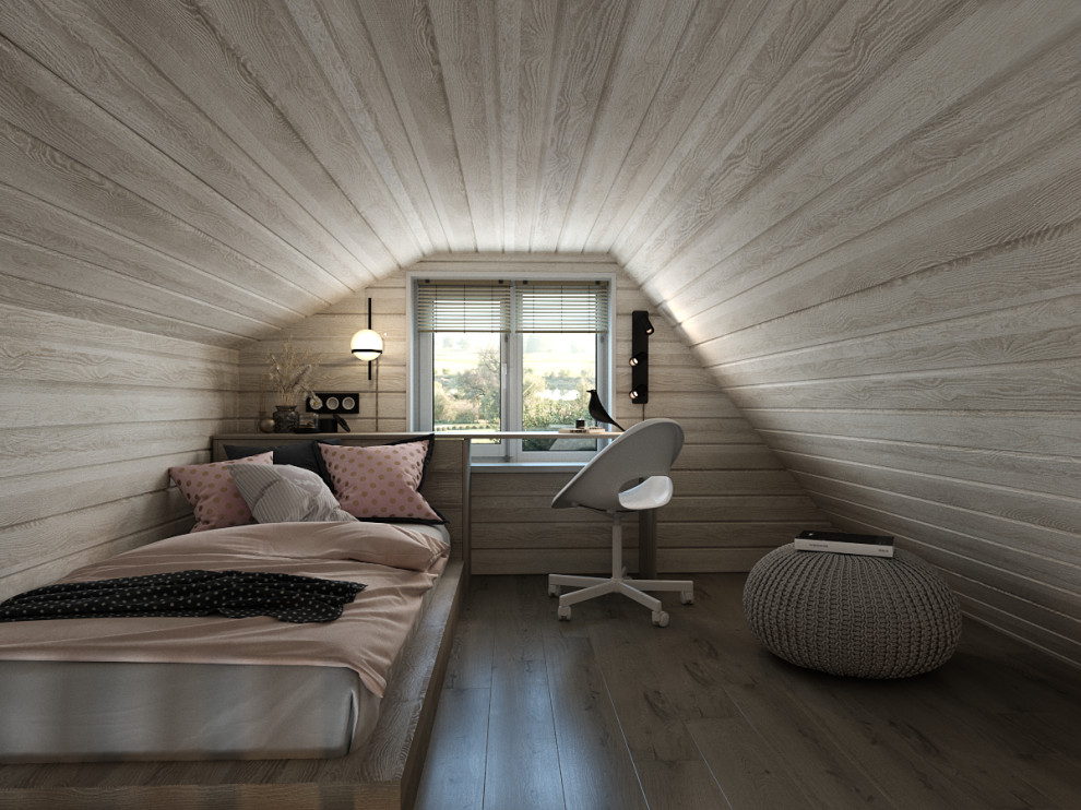 Небольшой загородный дом с мансардным этажом