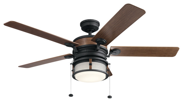 60 Uma Fan Auburn Stained Finish Uma Industrial Ceiling Fans