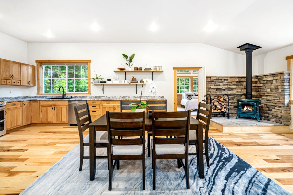 Home design - rustic home design idea in Seattle