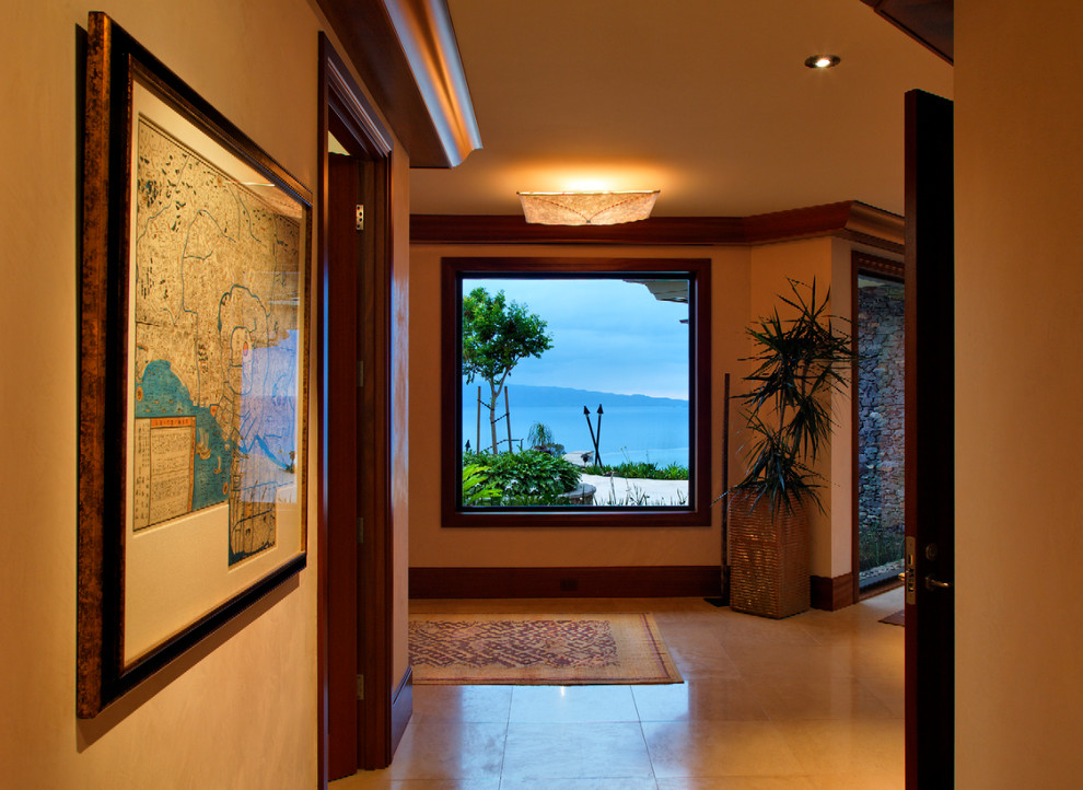 Photo of a tropical hallway in Hawaii.