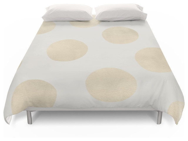 Gold Polka Dots Duvet Cover Contemporary Duvet Covers And