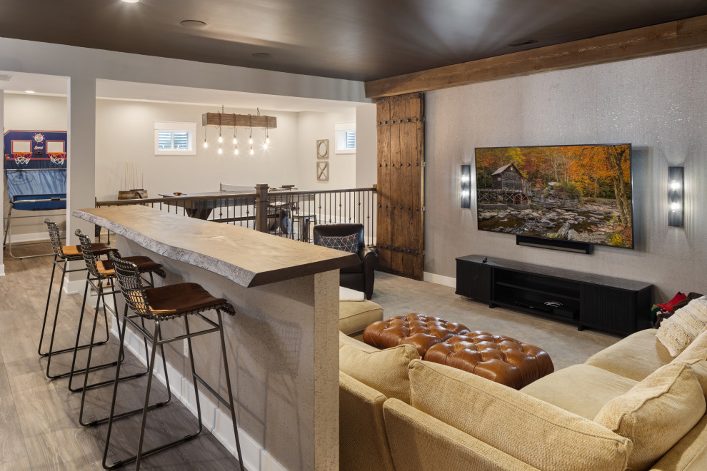 Madeira Modern Farmhouse - Farmhouse - Home Theater - Cincinnati - by ...