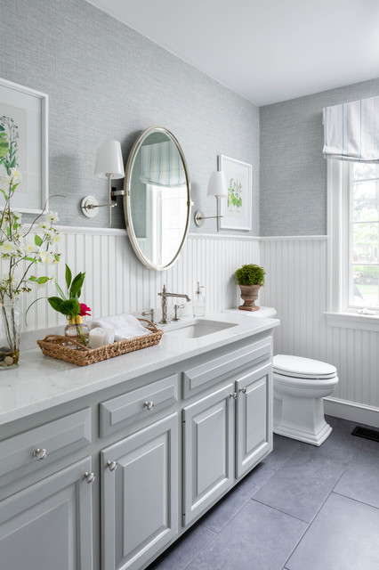 Chinoiserie Cape traditional-powder-room