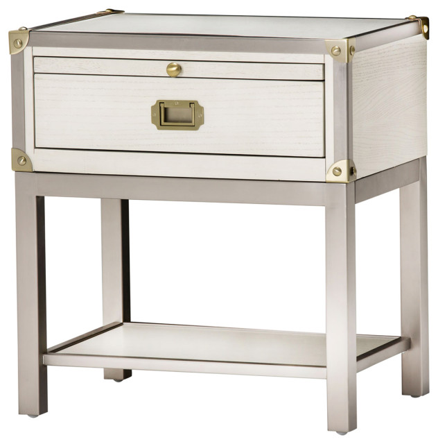 Menlo Station Nightstand 1 Drawer Eucalyptus Contemporary Nightstands And Bedside Tables By Michael Amini