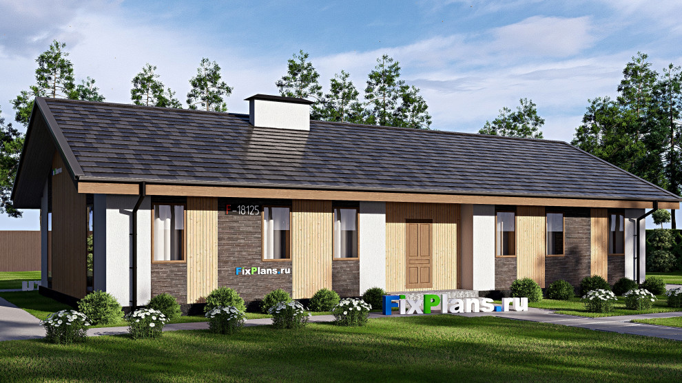 Проект одноэтажного дома 9х19м S140м2 F-18125