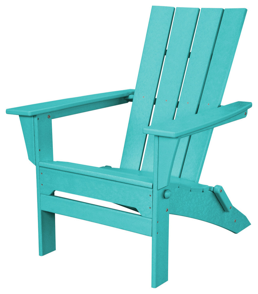 Polywood Quattro Folding Adirondack Chair Contemporary Adirondack
