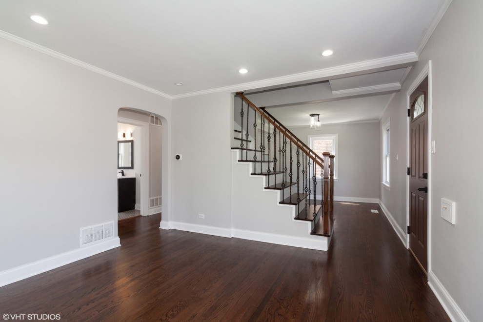 Contemporary Basement and Living Area Remodel - Before