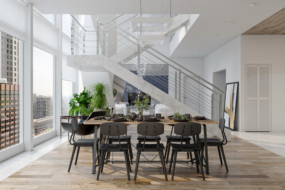 Обеденная зона с гостиной