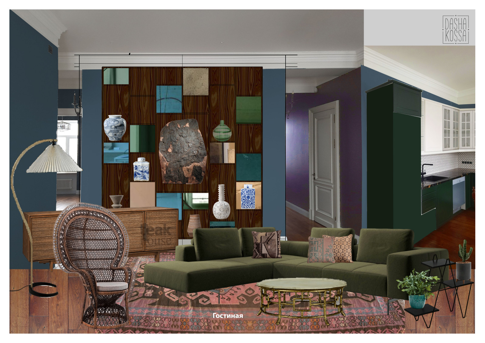 Декораторский проект квартиры в старом фонде недалеко от Третьяковской галереи