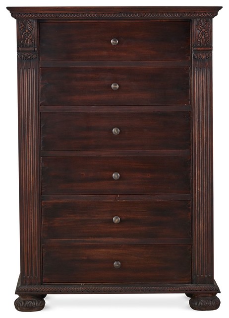 Dresser Vintage Black Tall Boy Charleston Traditional Dresser Vintage Black Tall Boy Charleston
