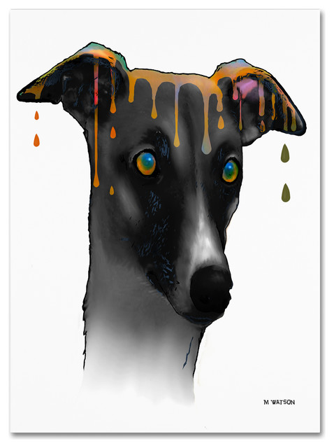 Greyhound Canvas Art By Marlene Watson Traditional Prints And Posters By Trademark Global