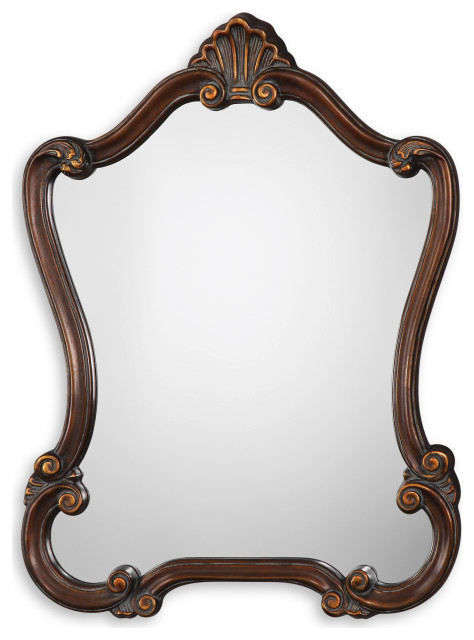 35" Traditional Bronze Bronze Mirror