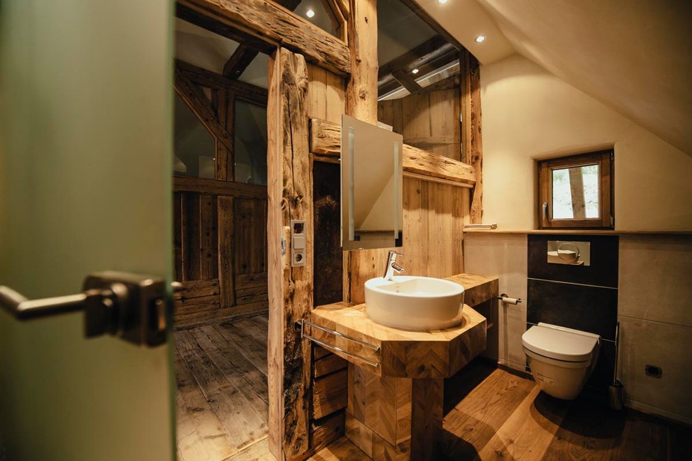 Country powder room in Other.