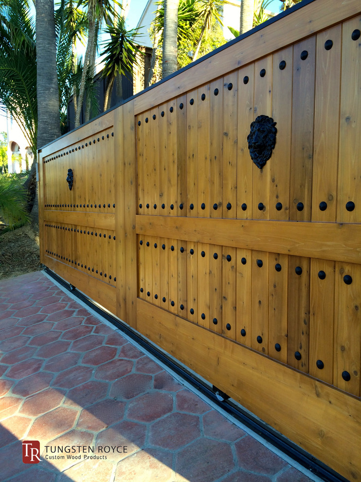 This is an example of a mediterranean entryway in Orange County.