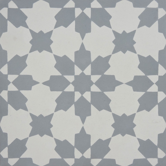 Ahfir Handmade Cement Tile Gray White Sample Contemporary Wall Ahfir Handmade Cement Tile Gray White Sample Contemporary Wall And Floor By Moroccanmosaictile House