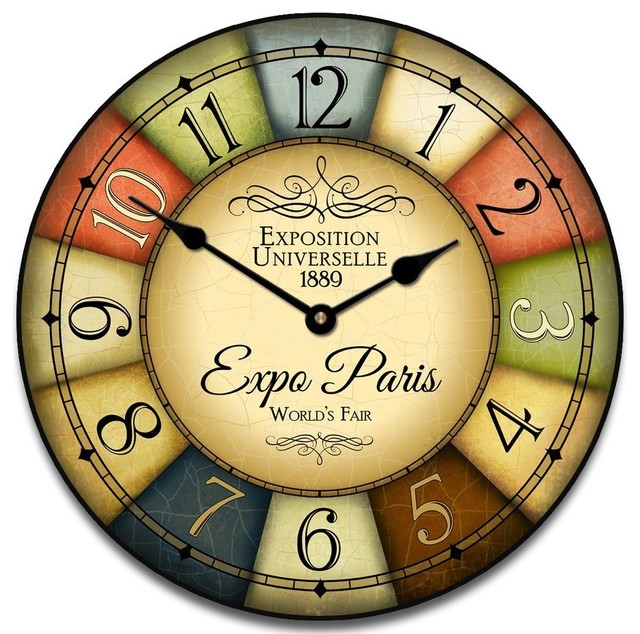 Paris Wall Clock Transitional Wall Clocks by Em and Em