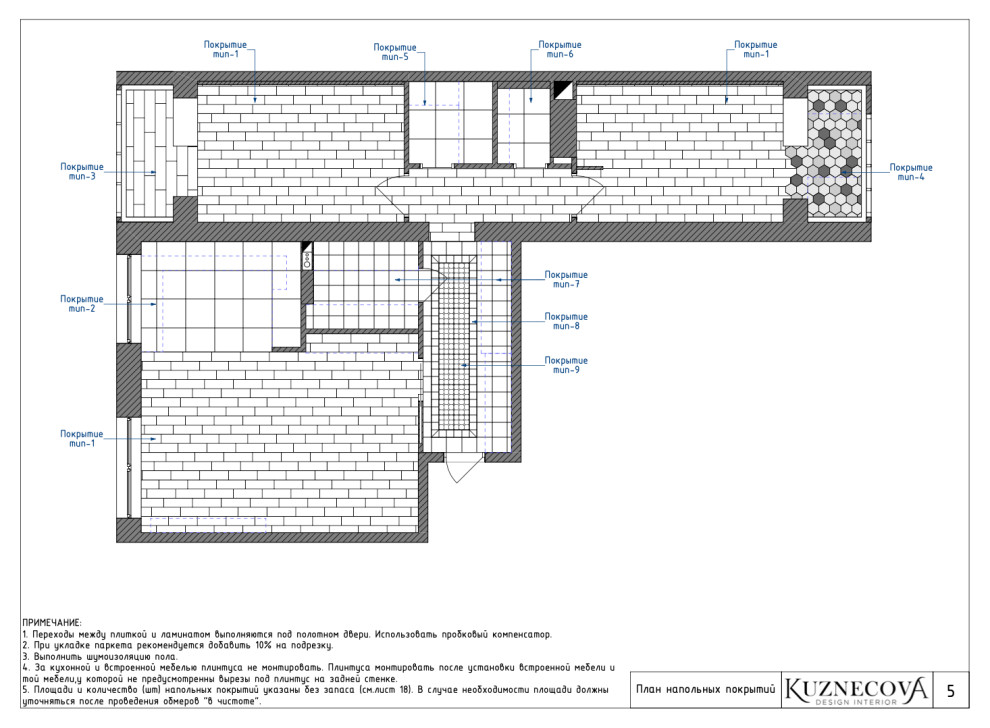 Дизайн проект квартиры 84 кв.м.