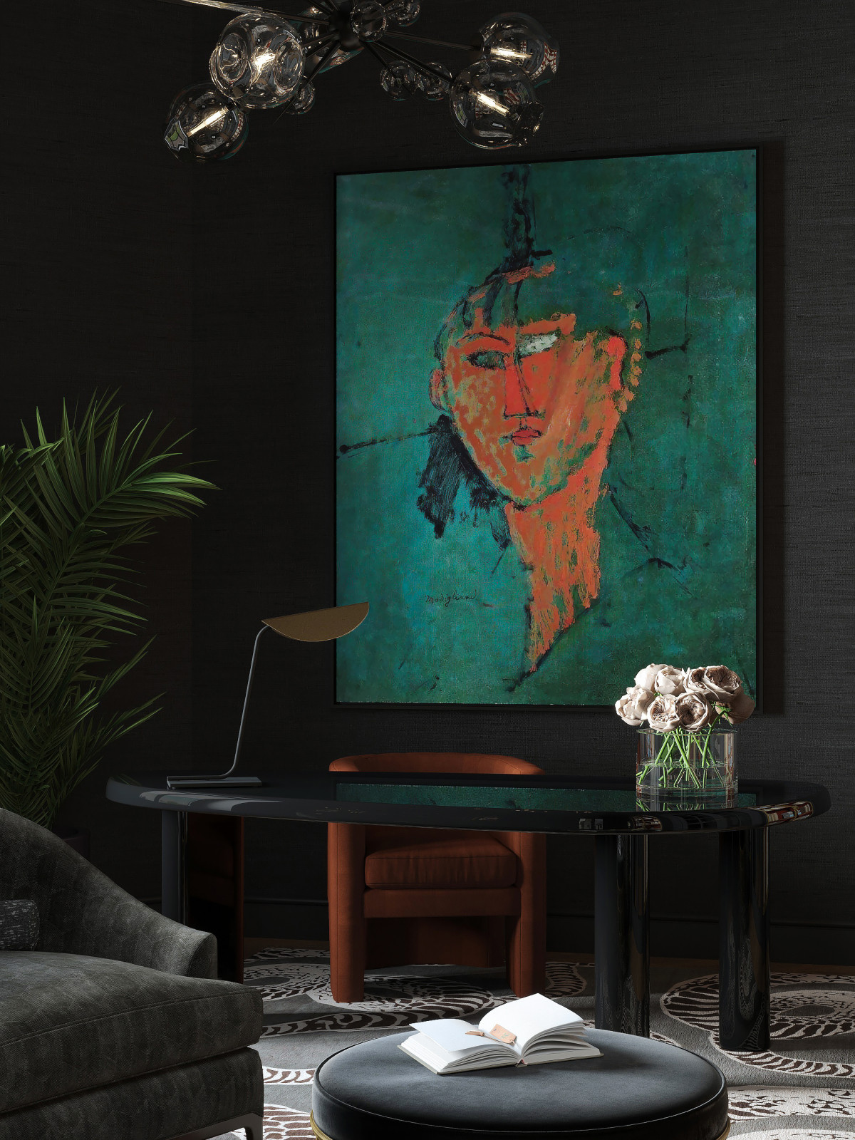 Черный кабинет в центре Москвы.