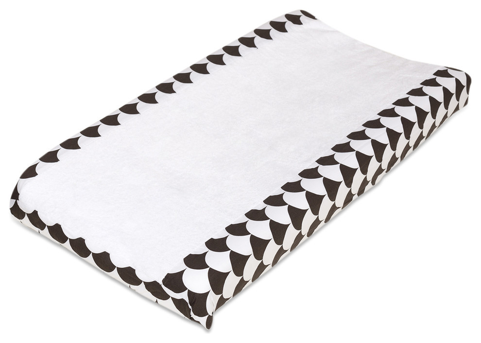 Change Pad Cover, Black Scallop Changing Table Pads And Covers by