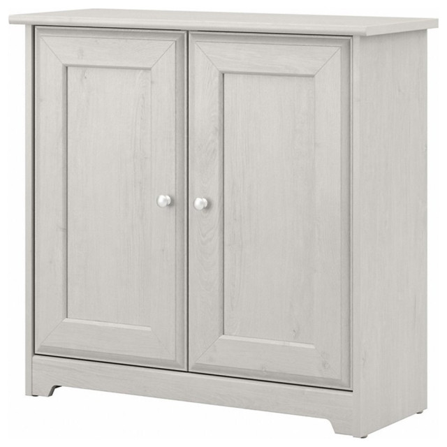 Pemberly Row Engineered Wood Small Storage with Doors in Linen White Oak Storage