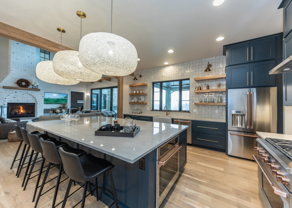 Kitchen - french country kitchen idea in Denver