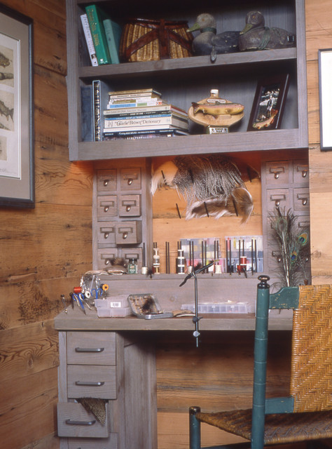 Fly Tying Station Rustic Family Room Denver By Remick