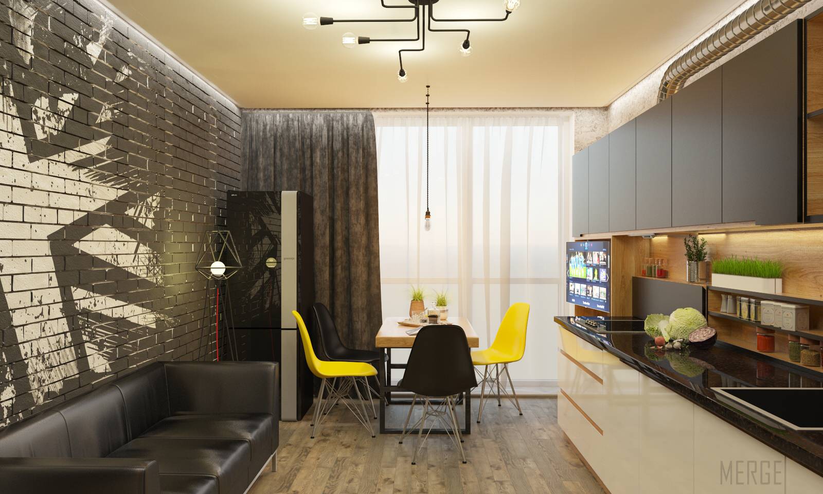 Однокомнатная квартира в стиле Loft. Одесса