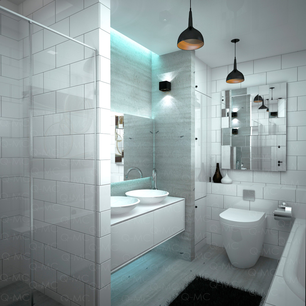 Санузел в стиле лофт