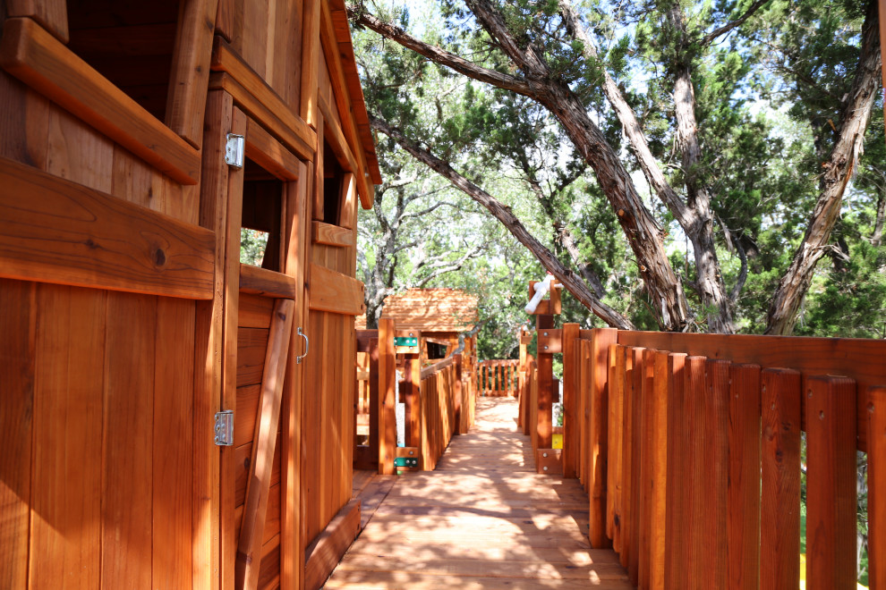 Big Magical Playset Rustic Austin by Backyard Fun Factory Houzz