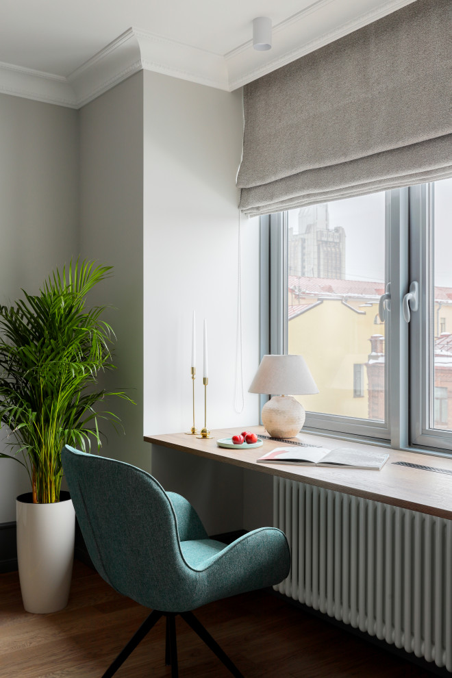 Квартира с синей кухней и детской комнатой