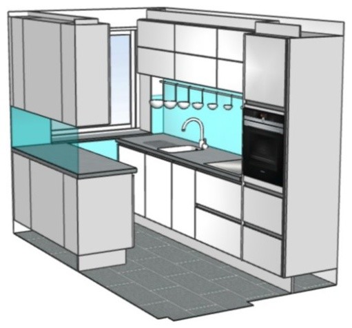 Gloss White Handleless Kitchen contemporary-kitchen