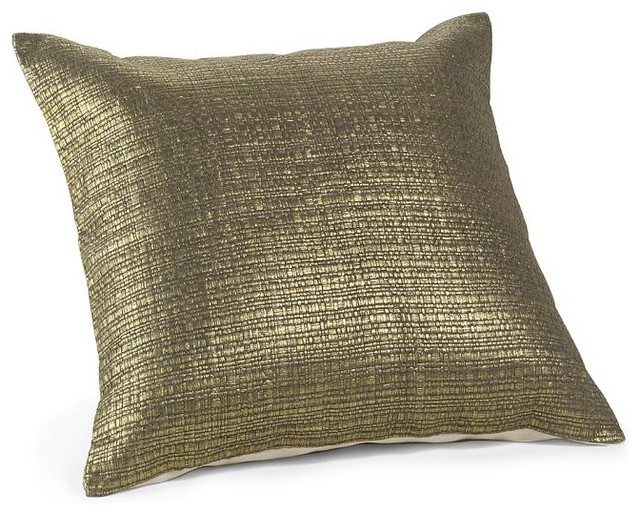 Gilded Grass Cloth Pillow Cover