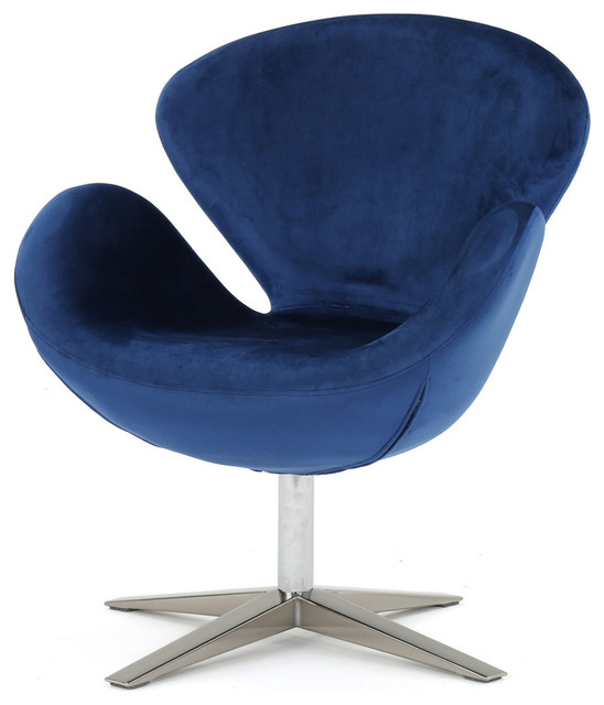 Isabel Retro Modern Velvet Swivel Chair