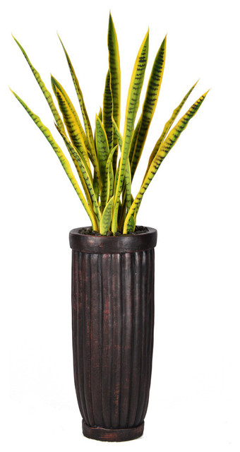56 Tall Snake Plant Artificial Indoor Outdoor Faux In Planter 56 Tall Snake Plant Artificial Indoor Outdoor Faux In Planter