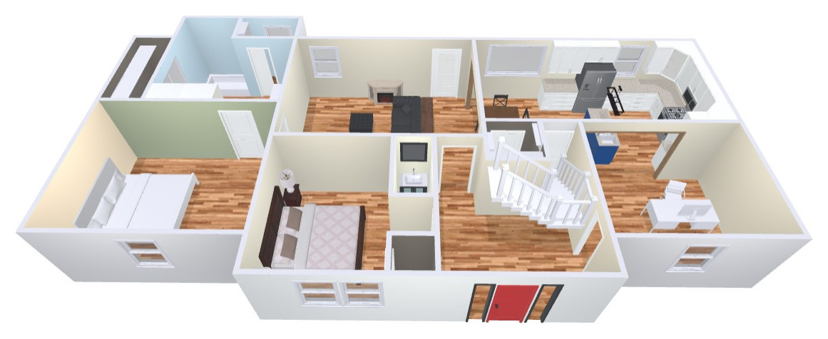 New Floor Plan, Dollhouse View