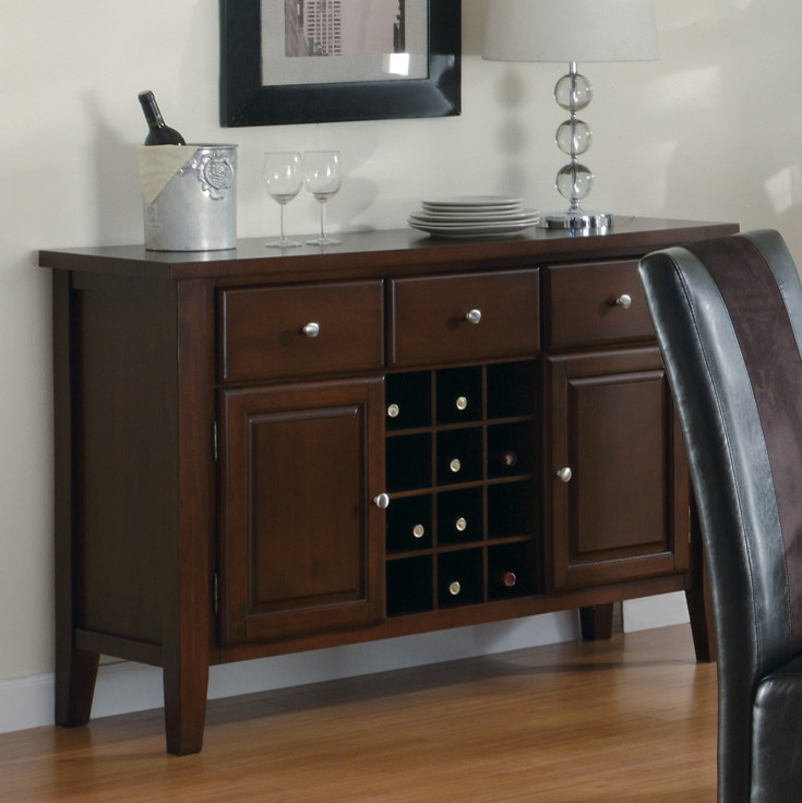 Rodeo Server With Wine Rack in Cherry