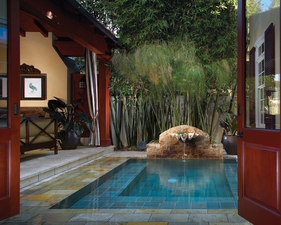 Design ideas for a tropical pool in Salt Lake City.