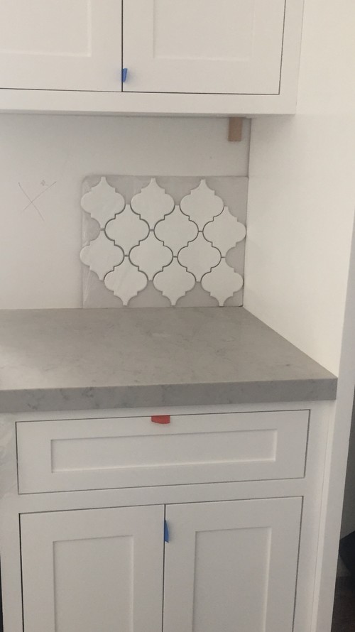 Kitchen Backsplash Too White White Cabinets Light Grey Countertop Is The Backsplash Too