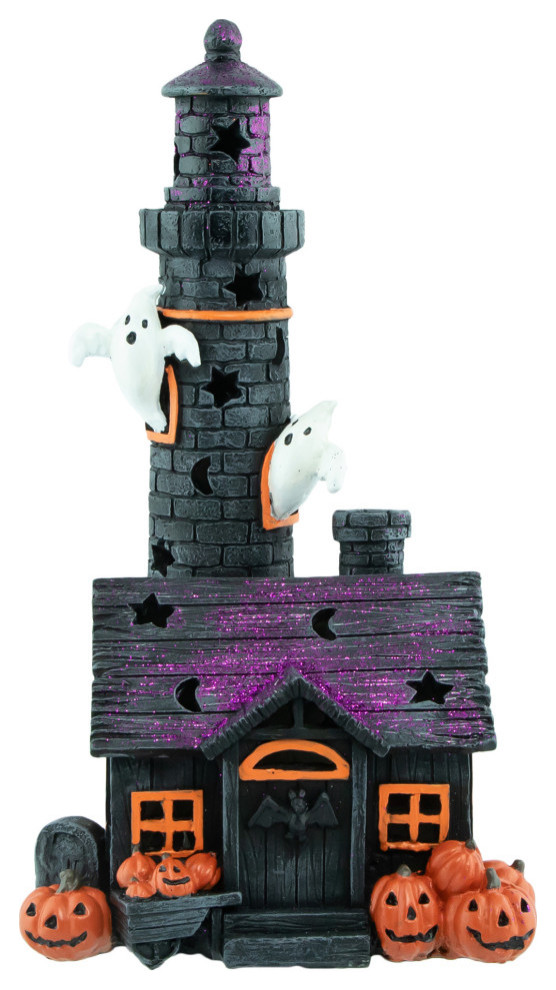 11.75" LED Lighted Haunted House Halloween Decoration Holiday Accents