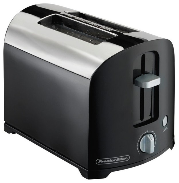 Proctor Silex 22622 2 Slice Cool Wall Toaster Black Modern