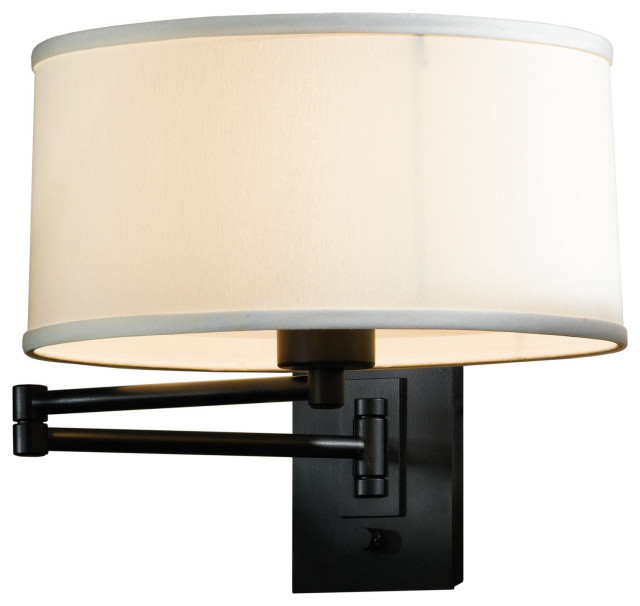 Hubbardton Forge 209250-1078 Simple Swing Arm Sconce in Oil Rubbed Bronze