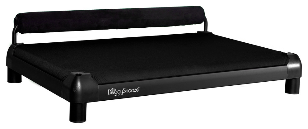 snoozeSleeper, Anodized Frame, Memory Foam, 1 Bolster Blk